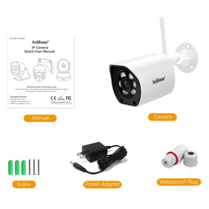 SriHome SH034C 4.0MP AI Humanoid Tracking WiFi Outdoor Surveillance Camera(UK Plug) by SriHome
