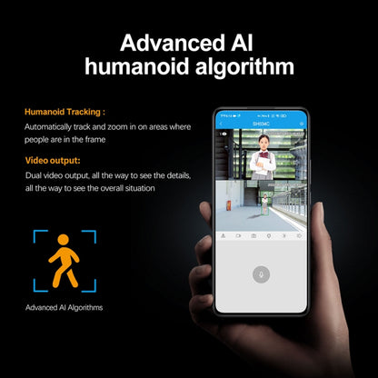 SriHome SH034C 4.0MP AI Humanoid Tracking WiFi Outdoor Surveillance Camera(US Plug) by SriHome