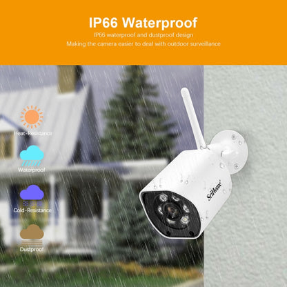 SriHome SH034C 4.0MP AI Humanoid Tracking WiFi Outdoor Surveillance Camera(US Plug) by SriHome