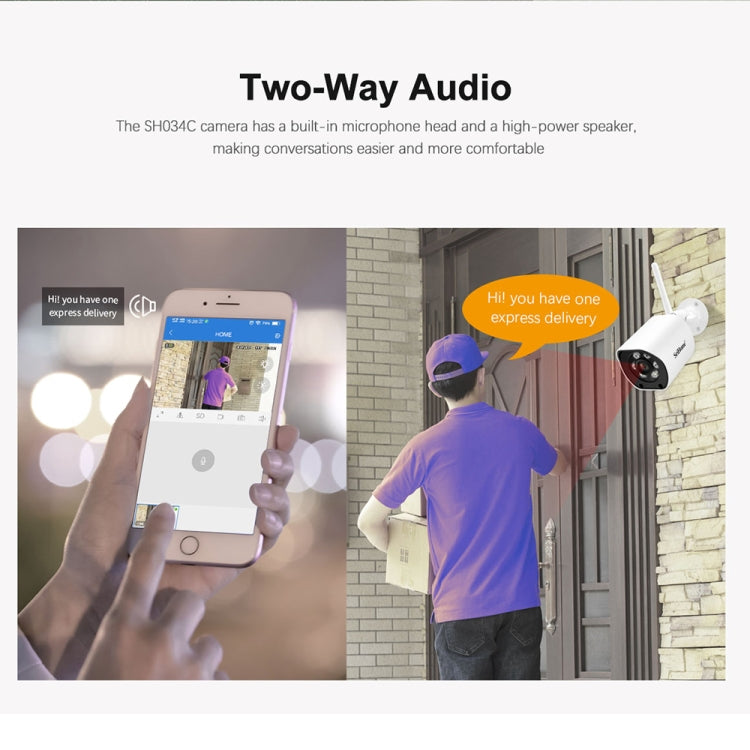 SriHome SH034C 4.0MP AI Humanoid Tracking WiFi Outdoor Surveillance Camera(UK Plug) by SriHome