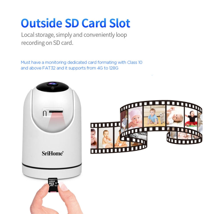 SriHome SH042 2.0MP 1080P HD AI WiFi Pan-tilt Surveillance Camera(EU Plug) by SriHome