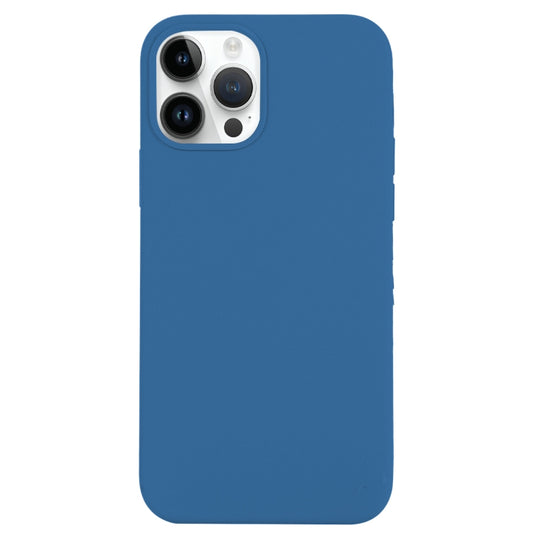 For iPhone 14 Pro Solid Silicone Phone Case(Sea Blue) by bashfashion