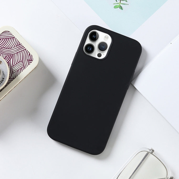 For iPhone 14 Pro Solid Silicone Phone Case(Sea Blue) by bashfashion