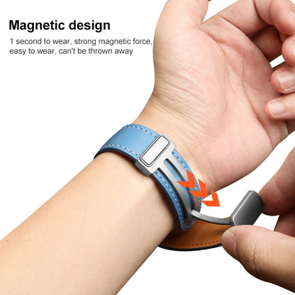 For Samsung Galaxy Watch5 40mm / 44mm Plain Weave Genuine Leather Watch Band Black Buckle(White) by bashfashion