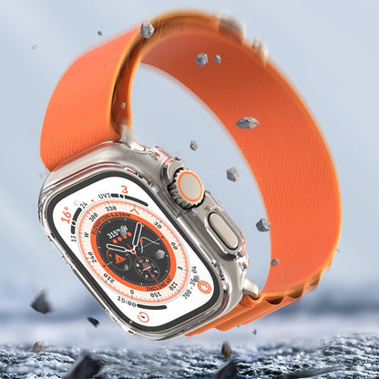 For Apple Watch Ultra 3 / 2 / 1 49mm PC Hollow Electroplating Protective Case(Light Pink) by bashfashion