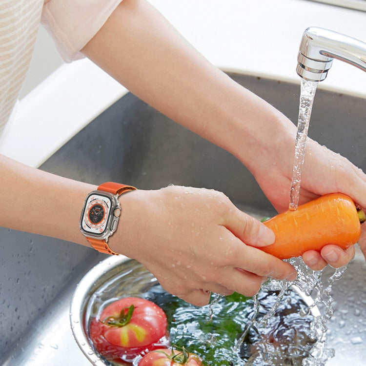 For Apple Watch Ultra 3 / 2 / 1 49mm PC Hollow Electroplating Protective Case(Light Pink) by bashfashion