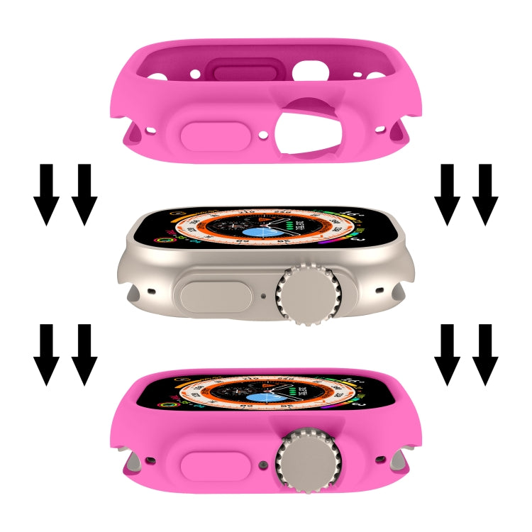 For Apple Watch Ultra 3 / 2 / 1 49mm Candy TPU Protective Case(Pink) by bashfashion