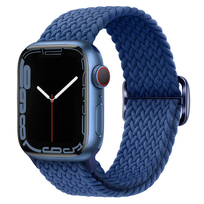 Buckle Nylon Braided Watch Band for Apple Watch Ultra 49mm&Watch Ultra 2 49mm / Series 9&8&7 45mm / SE 3&SE 2&6&SE&5&4 44mm / 3&2&1 42mm(Sea Blue) by bashfashion