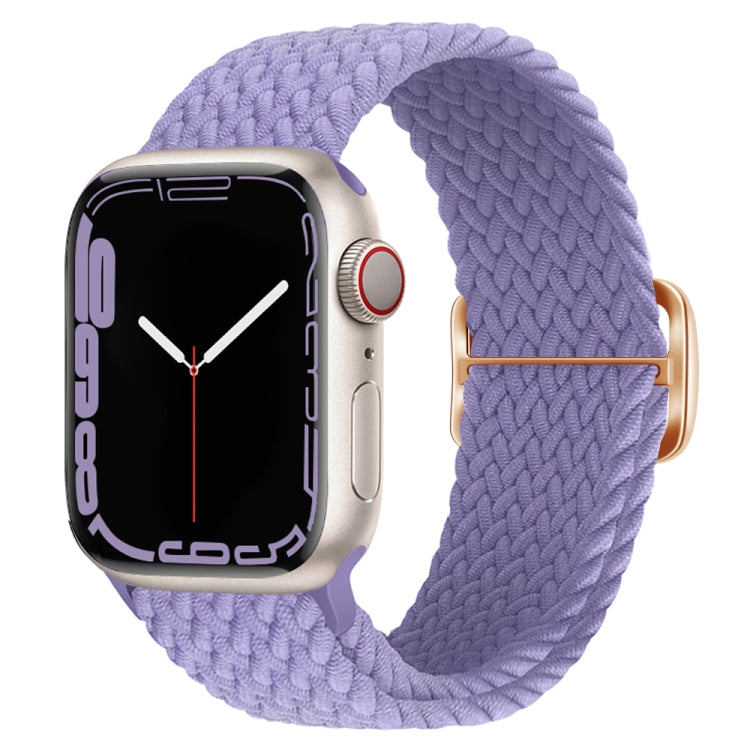 Buckle Nylon Braided Watch Band for Apple Watch Ultra 49mm&Watch Ultra 2 49mm / Series 9&8&7 45mm / SE 3&SE 2&6&SE&5&4 44mm / 3&2&1 42mm(Lavender) by bashfashion