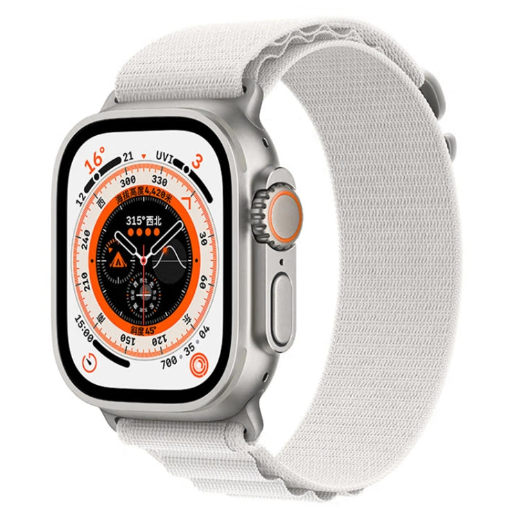 For Apple Watch Ultra 49mm Nylon Watch Band(White) by bashfashion
