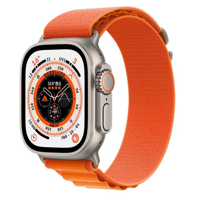 For Apple Watch Ultra 49mm Nylon Watch Band(Orange) by bashfashion