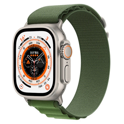 For Apple Watch Ultra 49mm Nylon Watch Band(Green) by bashfashion