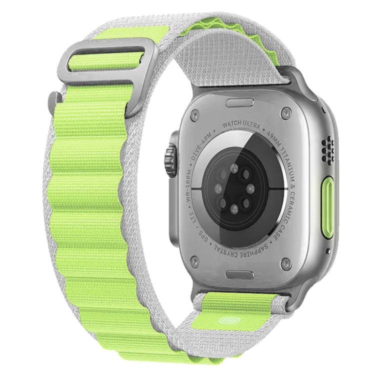 For Apple Watch Ultra 49mm Nylon Watch Band (Grey Green) by bashfashion