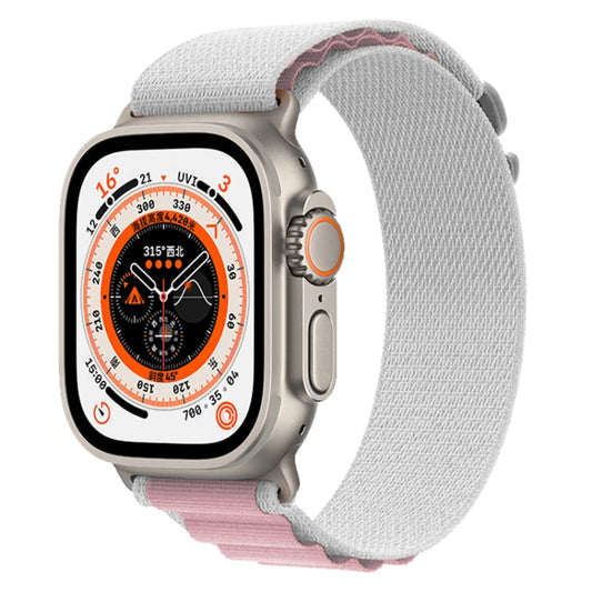 For Apple Watch Ultra 49mm Nylon Watch Band (Purple gray) by bashfashion