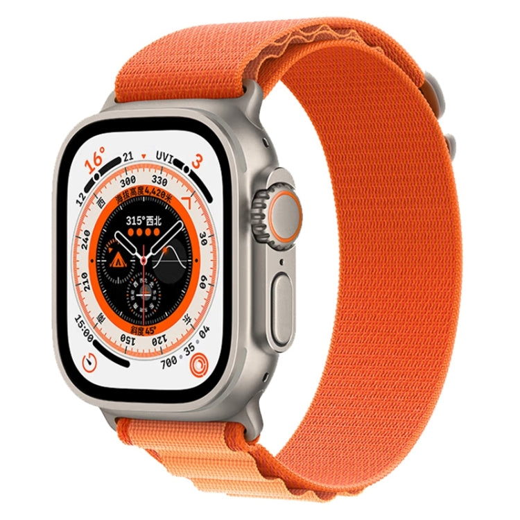 For Apple Watch Ultra 49mm Nylon Watch Band (Yellow+Orange) by bashfashion