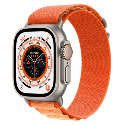 For Apple Watch Ultra 49mm Nylon Watch Band (Yellow+Orange) by bashfashion