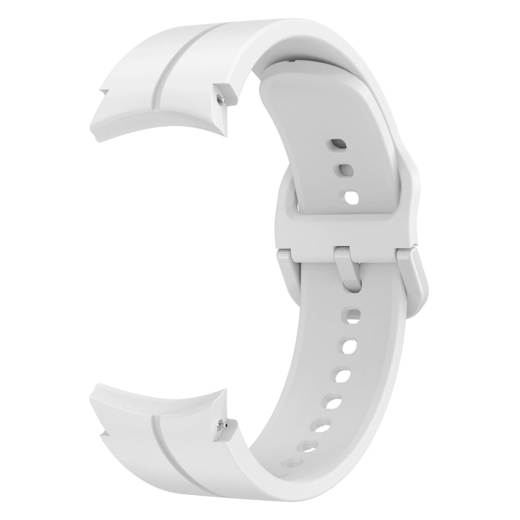 For Samsung Galaxy Watch 5 40mm / 44mm Colorful Buckle Silicone Watch Band(White) by bashfashion