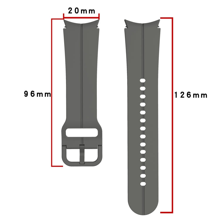 For Samsung Galaxy Watch 5 40mm / 44mm Colorful Buckle Silicone Watch Band(White) by bashfashion