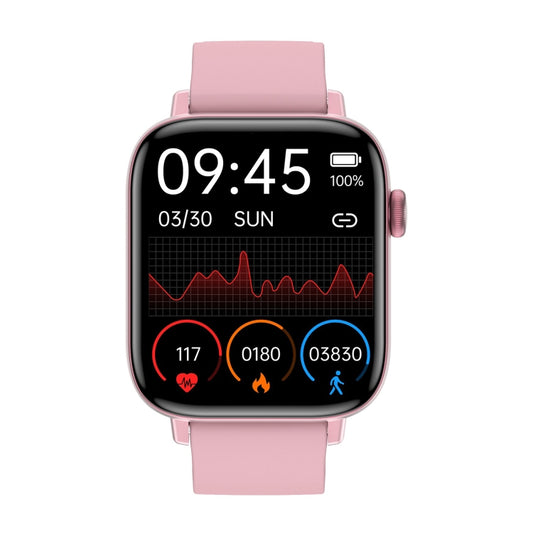 T49 1.9 inch HD Square Screen Smart Watch Supports Heart Rate Monitoring/Bluetooth Calling(Pink) by bashfashion