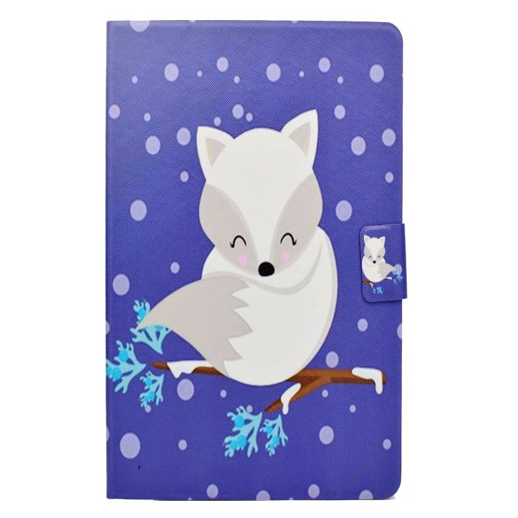 Electric Pressed Left Right Flat Feather Case with Sleep Function Pen Cover & Card Slot & Holder(Arctic Fox) by bashfashion