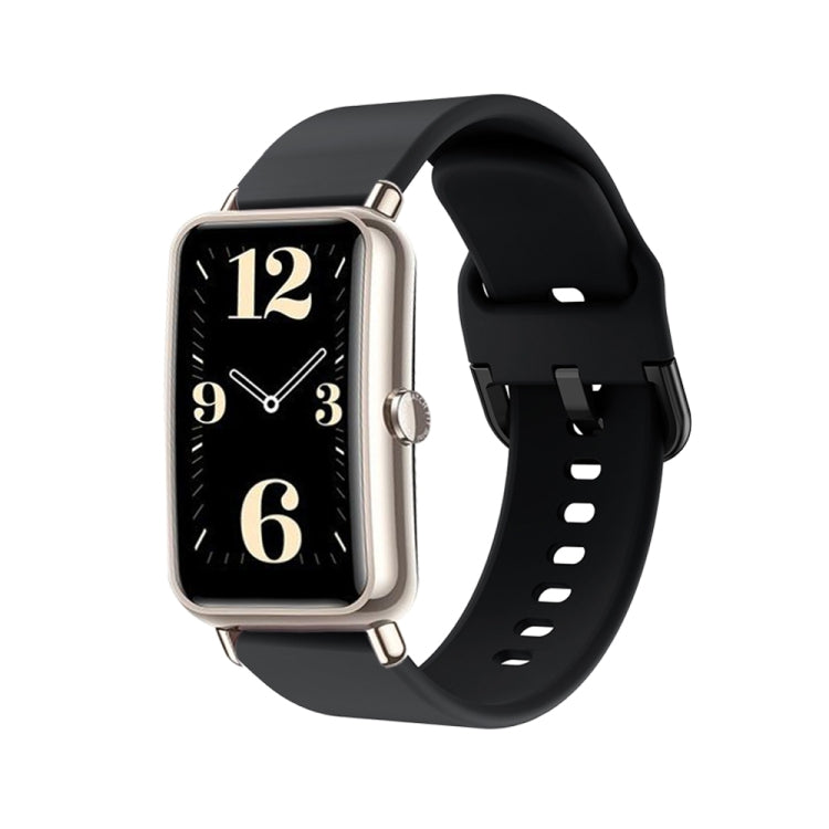 For Huawei B3 Color Buckle Silicone Watch Band(Black) by bashfashion