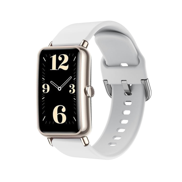 For Huawei Fit Mini Color Buckle Silicone Watch Band(White) by bashfashion