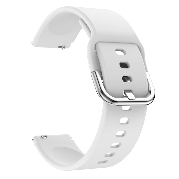 For Huawei Fit Mini Color Buckle Silicone Watch Band(White) by bashfashion