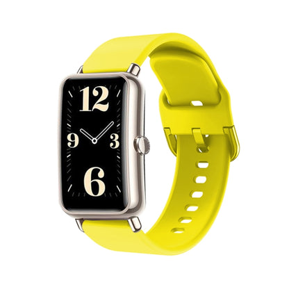 For Huawei Fit Mini Color Buckle Silicone Watch Band(Yellow) by bashfashion