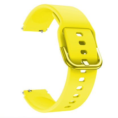 For Huawei Fit Mini Color Buckle Silicone Watch Band(Yellow) by bashfashion