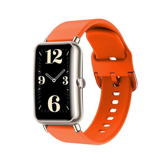 For Huawei Fit Mini Color Buckle Silicone Watch Band(Orange) by bashfashion