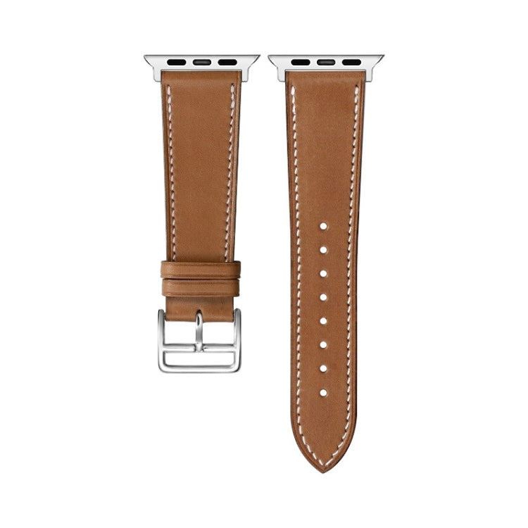 For Apple Watch Series 4/5/6/SE 1/2/3 40mm imak PG1 Series Leather Watch Band(Brown) by bashfashion
