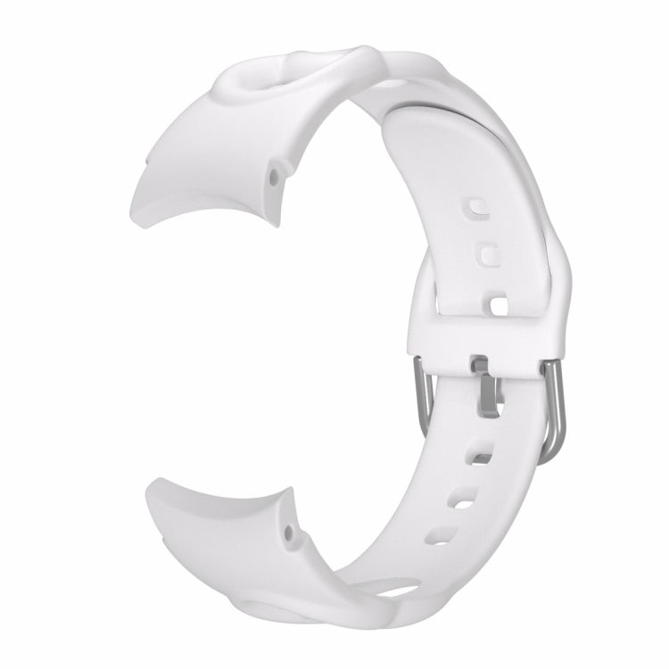 For Samsung Galaxy Watch 5 Pro 45mm Hollowed Double Loop Silicone Watch Band(White) by bashfashion
