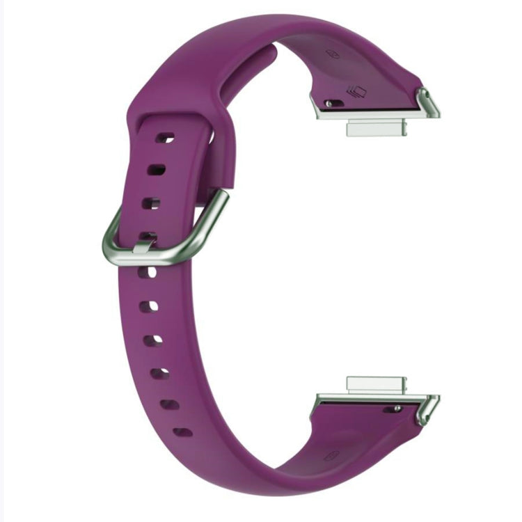 For Huawei Watch Fit 2 Small Waist Silicone Watch Band, Size:L(Dark Purple) by bashfashion
