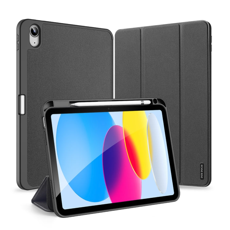 For iPad 2025 / 2022 DUX DUCIS Domo Series Magnetic Flip Leather Tablet Case(Black) by DUX DUCIS