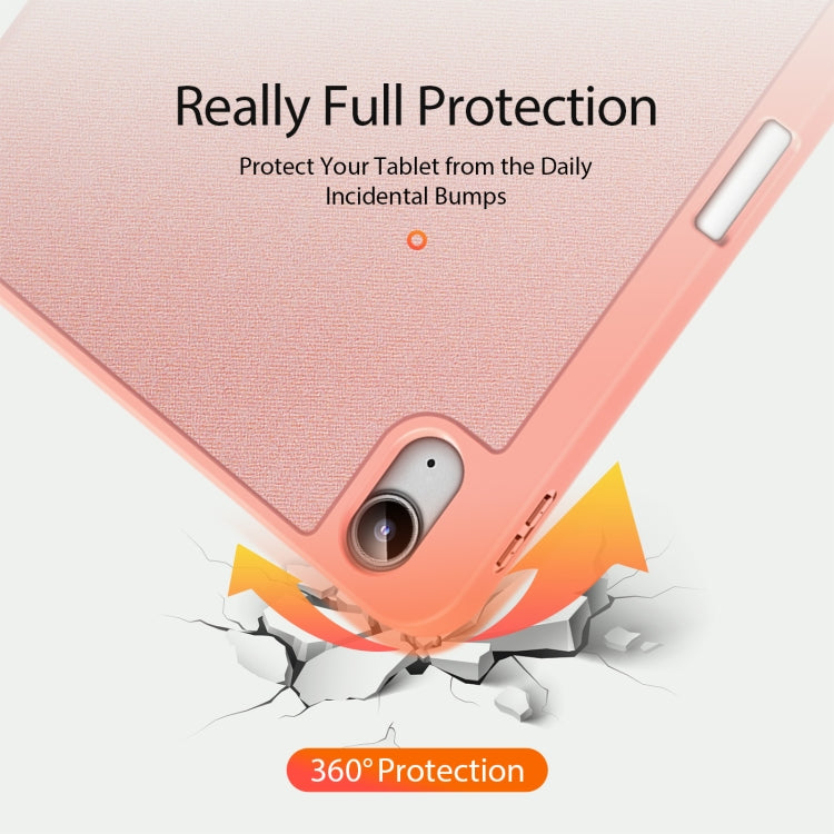 For iPad 2025 / 2022 DUX DUCIS Domo Series Magnetic Flip Leather Tablet Case(Pink) by DUX DUCIS