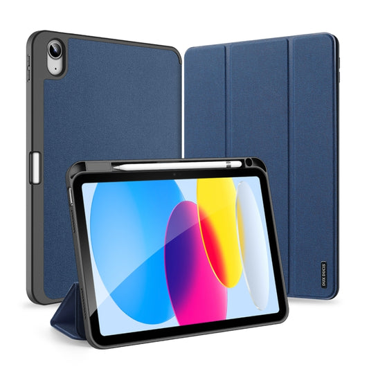 For iPad 2025 / 2022 DUX DUCIS Domo Series Magnetic Flip Leather Tablet Case(Blue) by DUX DUCIS
