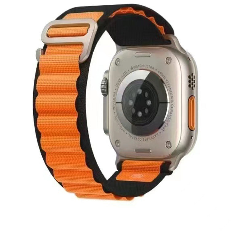 Breathable Two-color Nylon Watch Band For Apple Watch Series 8&7 41mm / SE 2&6&SE&5&4 40mm / 3&2&1 38mm(Orange) by bashfashion