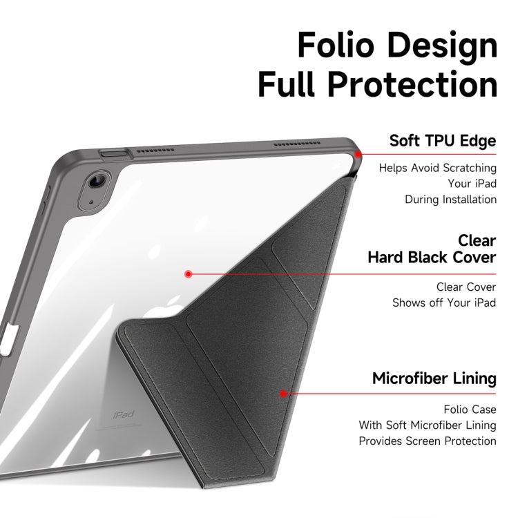 For iPad 2025 / 2022 DUX DUCIS Magi Series Smart Leather Tablet Case(Grey) by DUX DUCIS