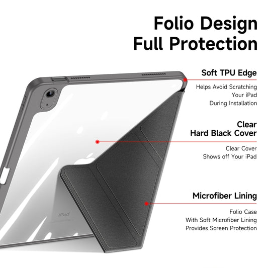 For iPad 2025 / 2022 DUX DUCIS Magi Series Smart Leather Tablet Case(Grey) by DUX DUCIS