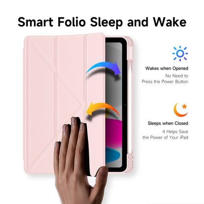 For iPad 2025 / 2022 DUX DUCIS Magi Series Smart Leather Tablet Case(Pink) by DUX DUCIS