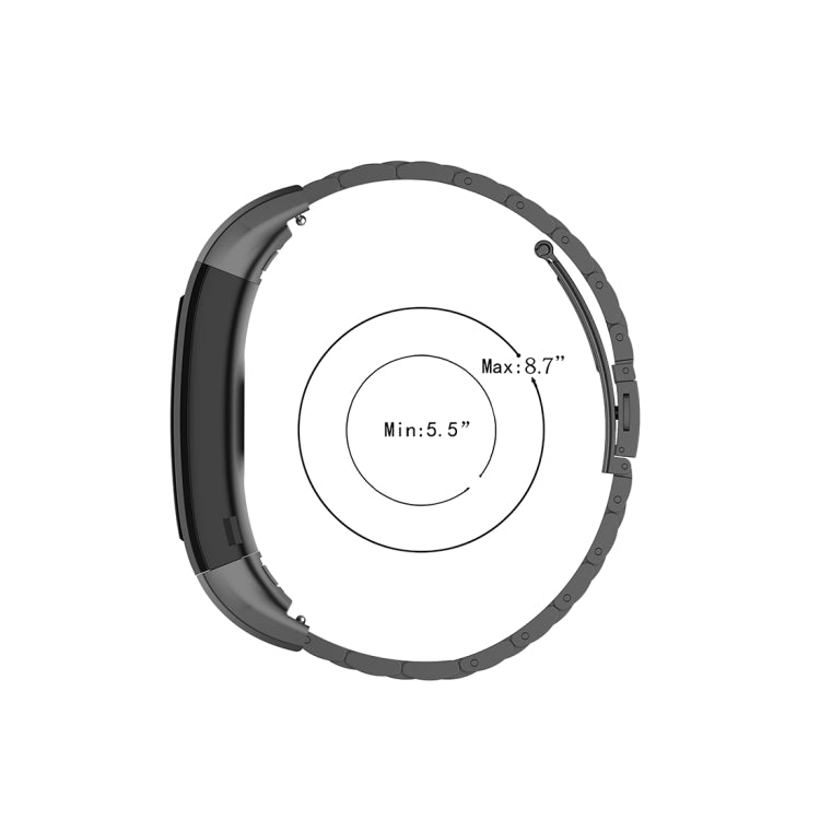 For Huawei Band 4 Pro (TER-B29S) / Band 3 Pro (TER-B29) / Band 3 (TER-B09) Three Beads Steel Wrist Strap Watchband(Silver) by bashfashion