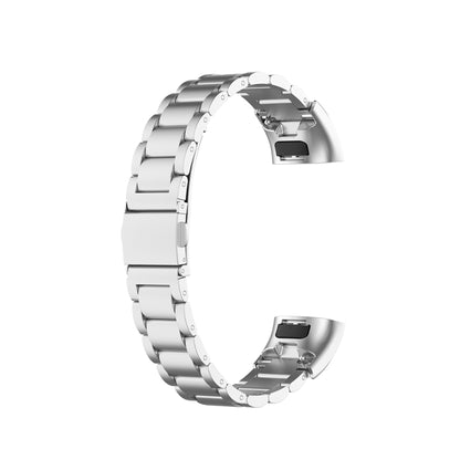 For Huawei Band 4 Pro (TER-B29S) / Band 3 Pro (TER-B29) / Band 3 (TER-B09) Three Beads Steel Wrist Strap Watchband(Silver) by bashfashion