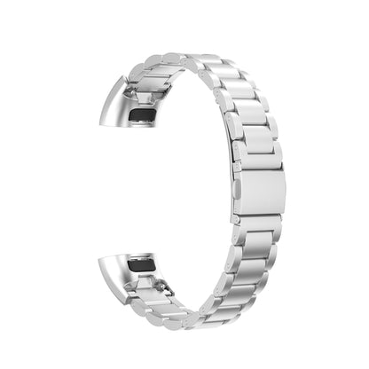 For Huawei Band 4 Pro (TER-B29S) / Band 3 Pro (TER-B29) / Band 3 (TER-B09) Three Beads Steel Wrist Strap Watchband(Silver) by bashfashion