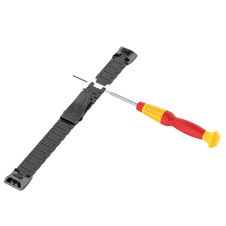 For Huawei Band 4 Pro (TER-B29S) / Band 3 Pro (TER-B29) / Band 3 (TER-B09) Three Beads Steel Wrist Strap Watchband(Silver) by bashfashion