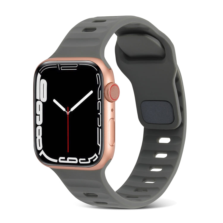 Sports Silicone Watch Band for Apple Watch Ultra 49mm&Watch Ultra 2 49mm / Series 9&8&7 45mm / SE 3&SE 2&6&SE&5&4 44mm / 3&2&1 42mm(Grey) by bashfashion