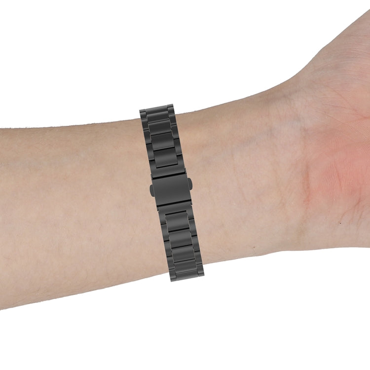 For Huawei Honor Band 4 (CRS-B19) / Honor Band 5 (CRS-B19S) Three Beads Steel Wrist Strap Watchband(Silver) by bashfashion