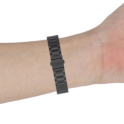 For Huawei Honor Band 4 (CRS-B19) / Honor Band 5 (CRS-B19S) Three Beads Steel Wrist Strap Watchband(Silver) by bashfashion