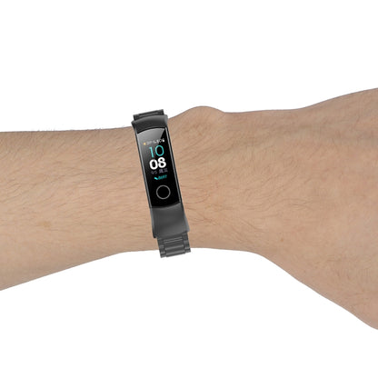 For Huawei Honor Band 4 (CRS-B19) / Honor Band 5 (CRS-B19S) Three Beads Steel Wrist Strap Watchband(Silver) by bashfashion