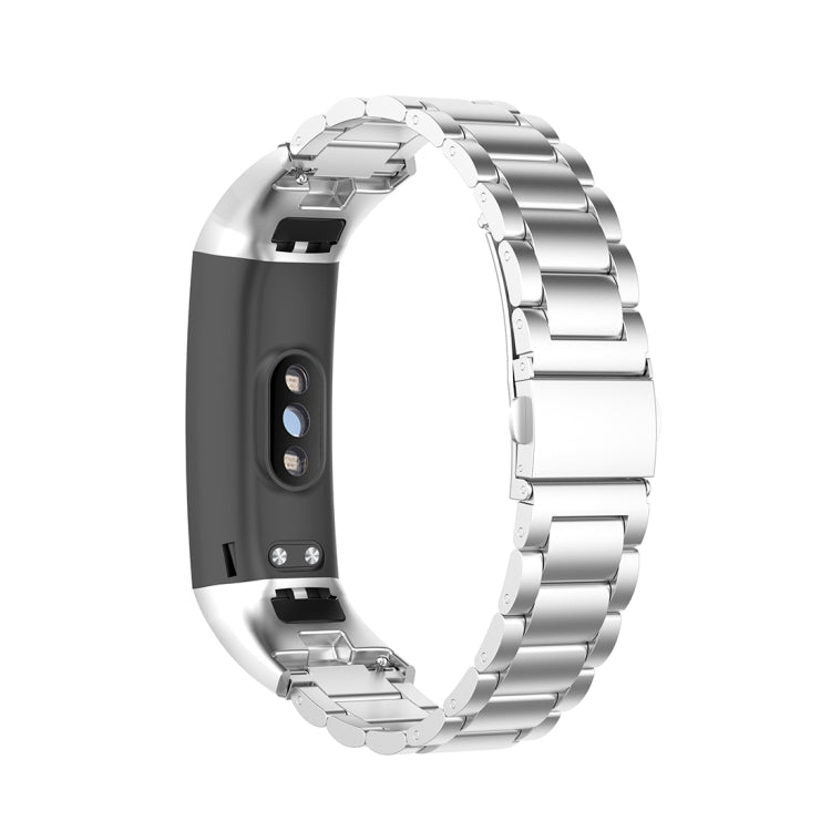 For Huawei Honor Band 4 (CRS-B19) / Honor Band 5 (CRS-B19S) Three Beads Steel Wrist Strap Watchband(Silver) by bashfashion