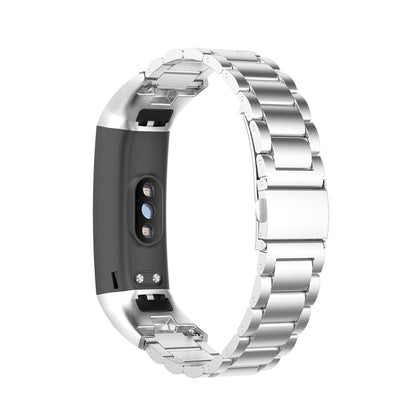 For Huawei Honor Band 4 (CRS-B19) / Honor Band 5 (CRS-B19S) Three Beads Steel Wrist Strap Watchband(Silver) by bashfashion